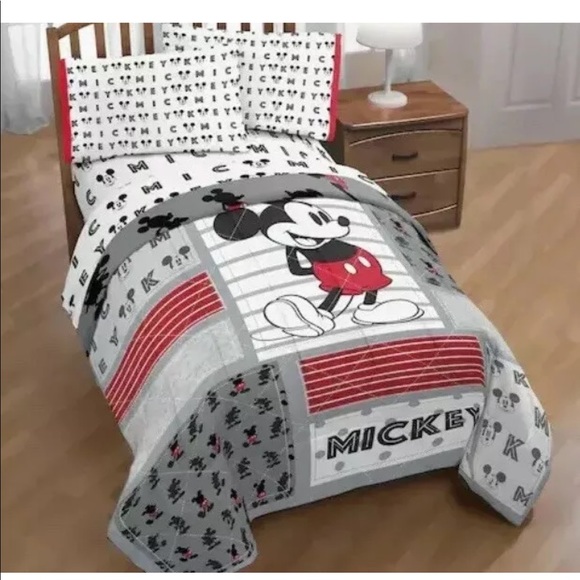 Full Twin Mickey Mouse Bedding Nwt